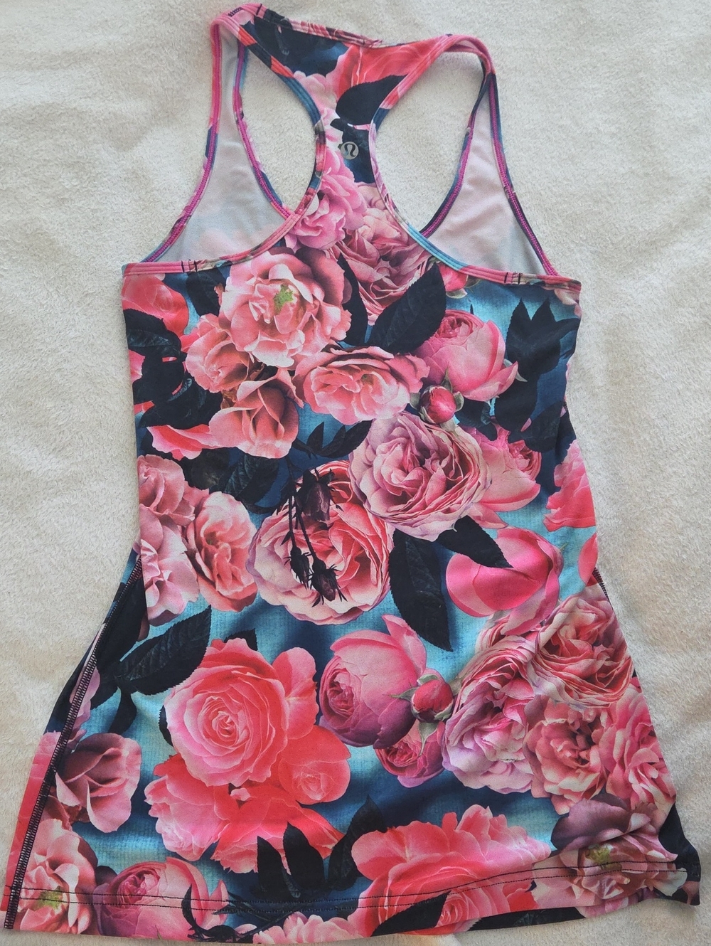 Lululemon Floral Racerback Tank - Pink Rose Print